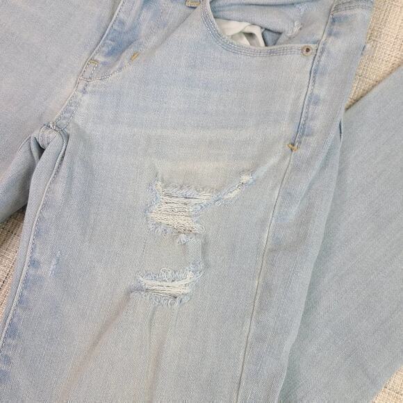 American Eagle Women's Denim Jeans Skinny Distressed Light Wash Size 2‎ - Picture 3 of 6